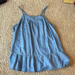 Denim blue peplum tank top ✨